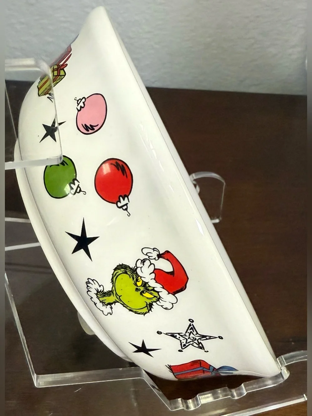 The Grinch Christmas Pet Dog Cat Bowl With Max The Dog NEW